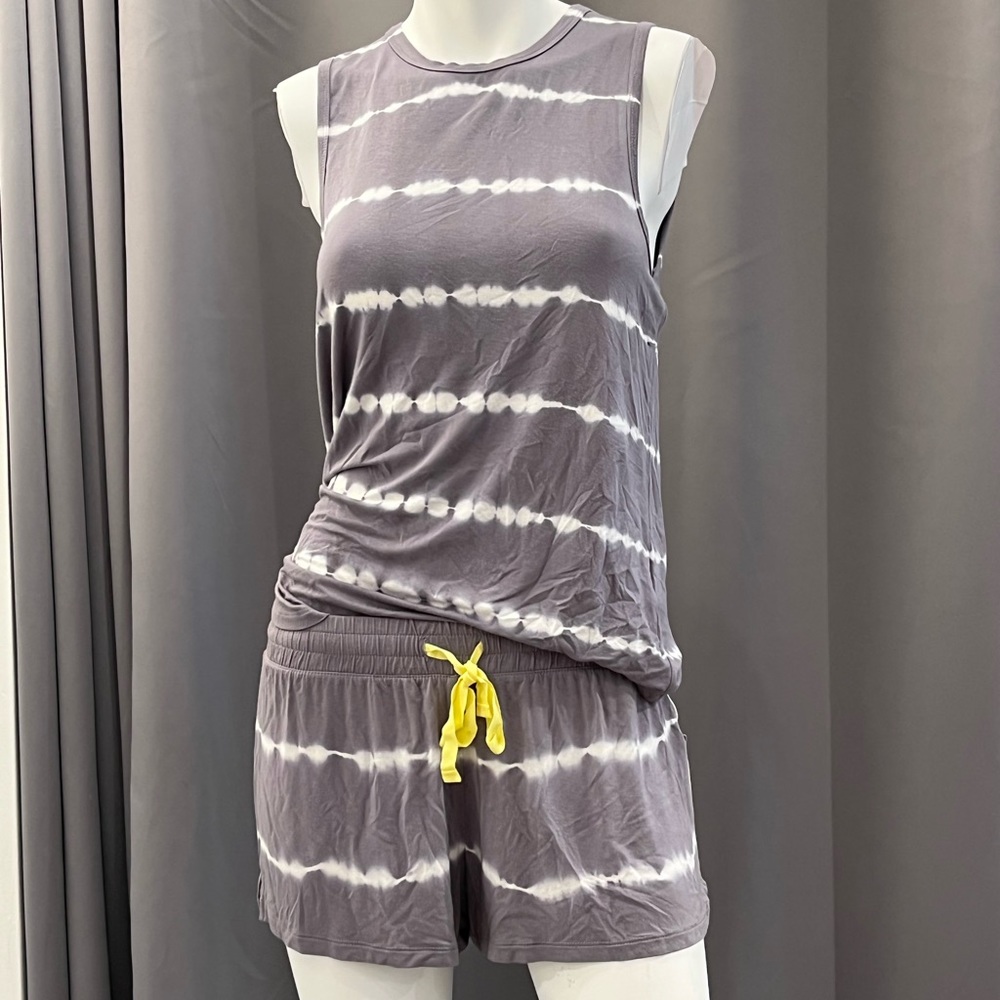 P.J. Salvage Grey Tie-Dye Muscle Tank